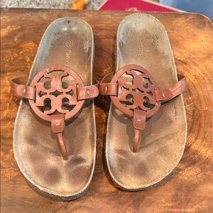 Tory Burch Tan Slide Sandals